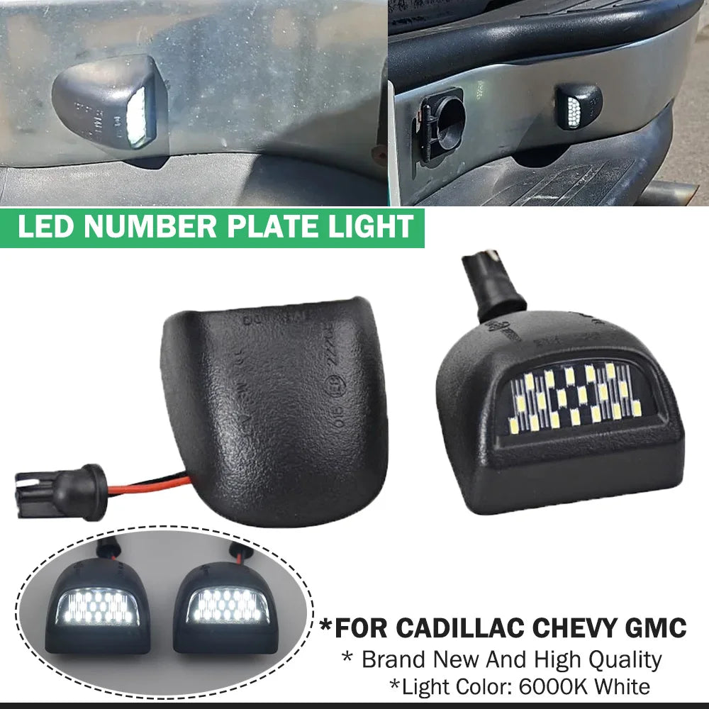 Bright LED License Plate Lights for Chevy & GMC Trucks 1999-2013 - image 2