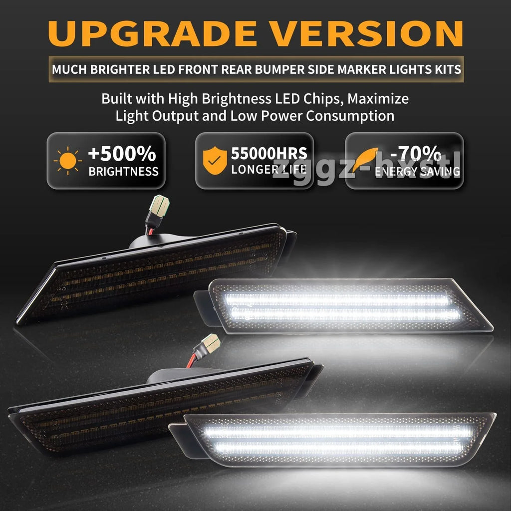 LED Side Marker Lights for 2010-2015 Chevrolet Camaro - Smoke Lens - image 3
