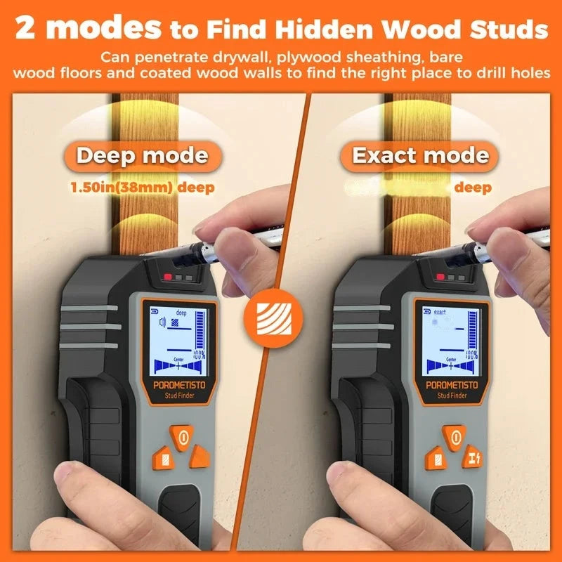 6-in-1 Stud Finder Wall Scanner – Wood, Metal & AC Wire Detector