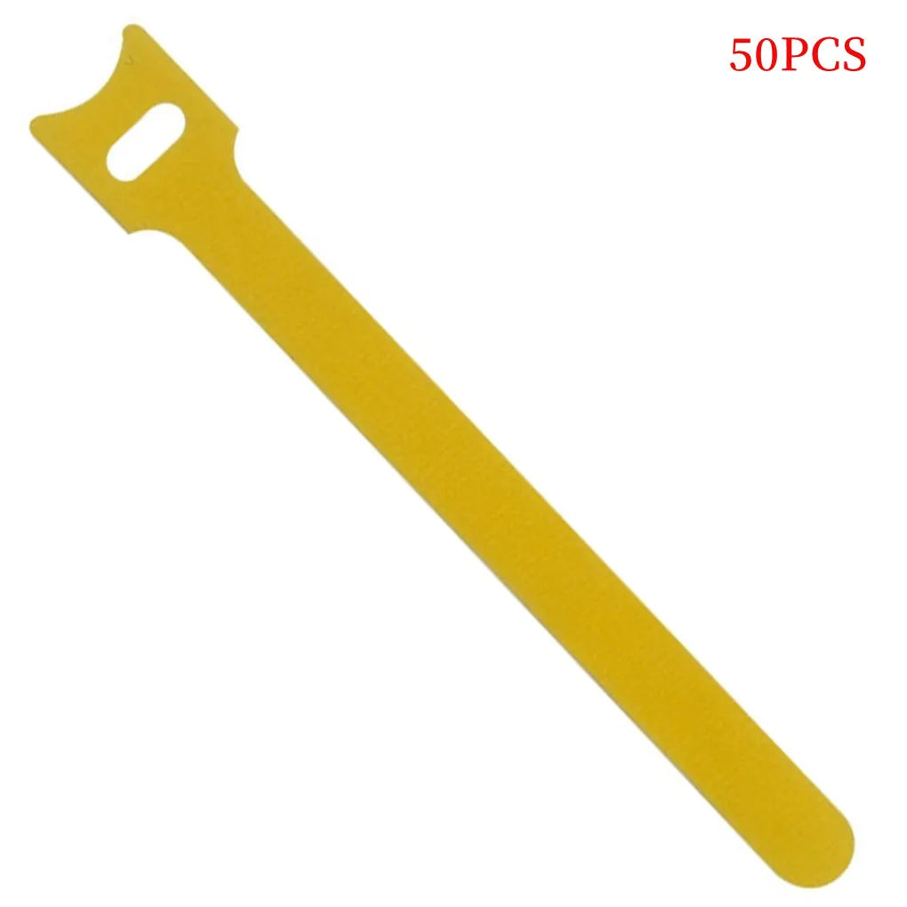 50pcs/100pcs Releasable Reusable Colored Cable Ties Nylon Loop Wrap T-type Zip Ties