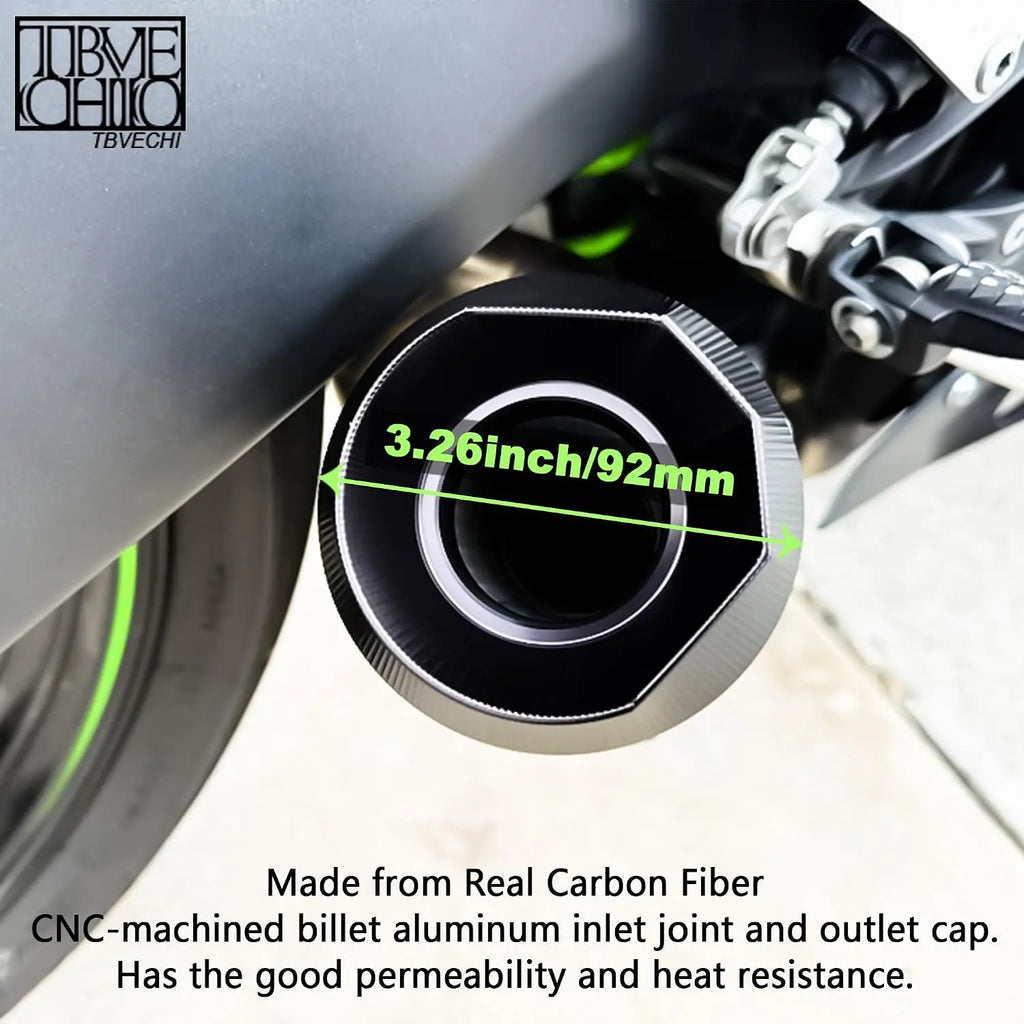 Carbon Fiber Exhaust Muffler for Kawasaki Z900 & GSX-R750 - image 2