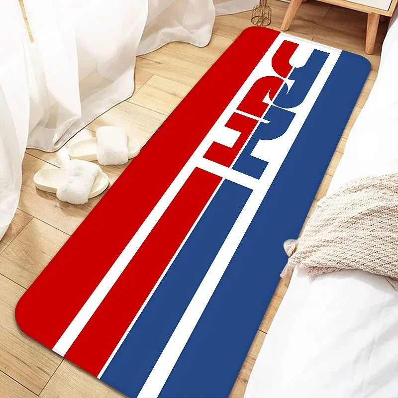 Racing Motorcycle Floor Mat Non-Slip Washable Garage Show Carpet for Motocross