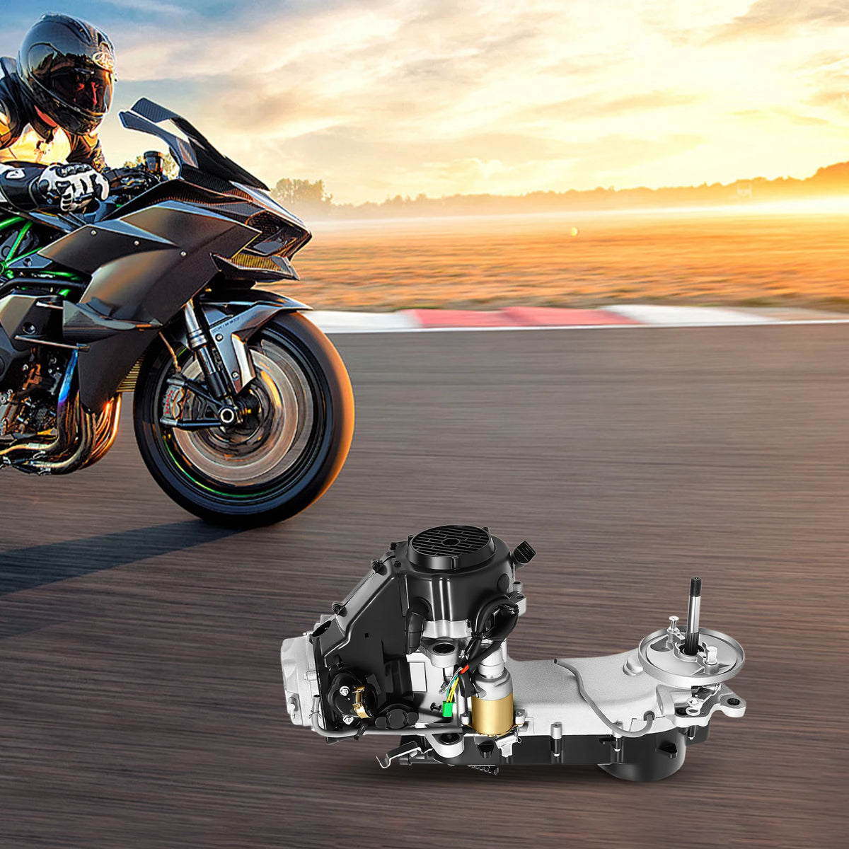 150cc GY6 CVT Scooter Engine Kit, Electric/Kick Start