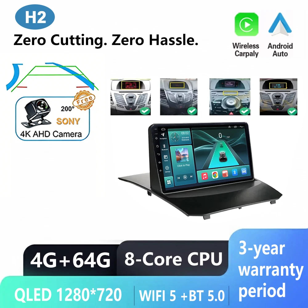Ford Fiesta 2009-2017 Android Car Radio with CarPlay & GPS - image 7