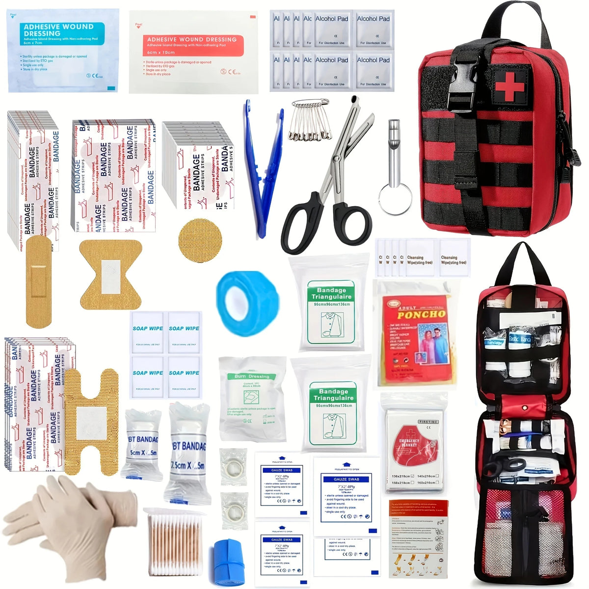 150-Piece Universal First Aid Kit for Home & Travel
