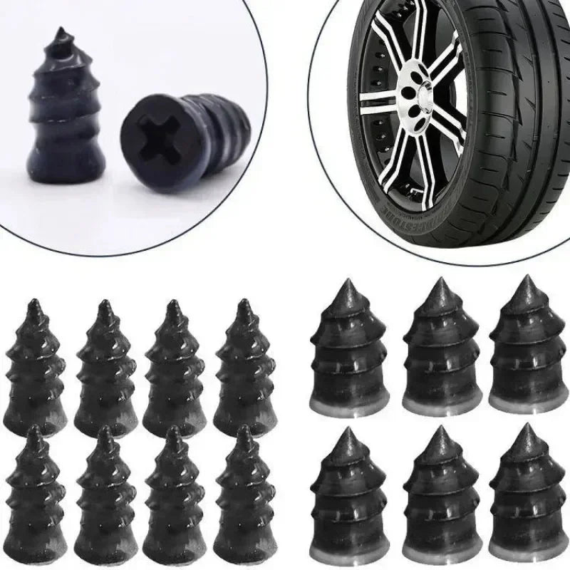 Tubeless Tire Puncture Repair Nail Kit, 10/30 Pcs, Car & Motorcycle
