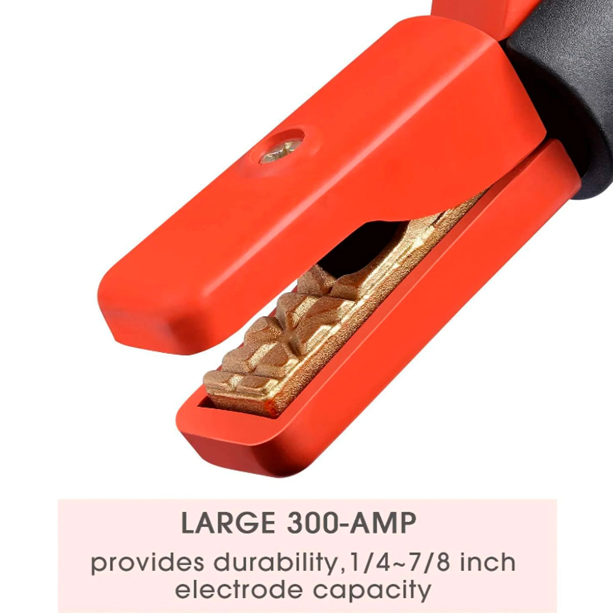 300A Pure Copper Welding Clamp, Non-Slip, Stable, Insulated, Anti-Scalding Welding Handle Clamp, Industrial-Grade Thickened Copper Core Welding Machine Clamp, Suitable for Manual Arc Welding/Field Welding