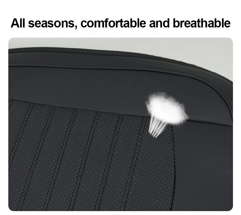 PU Leather Front Seat Cover with Anti-Slip Backing