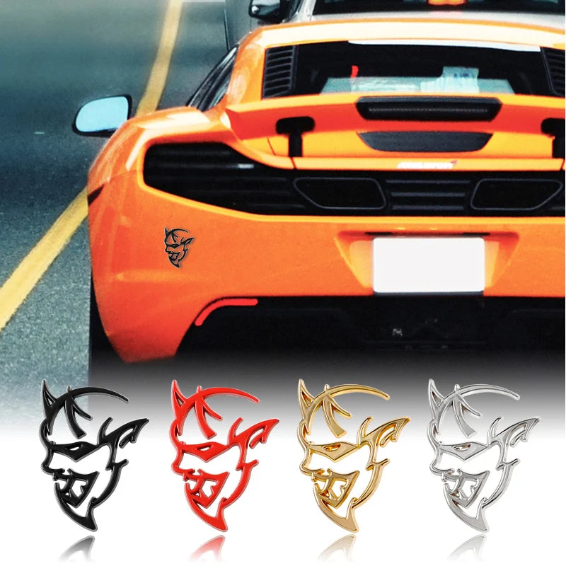3D Metal Dodge Emblem Badge Sticker - Durable Car Decal Set
