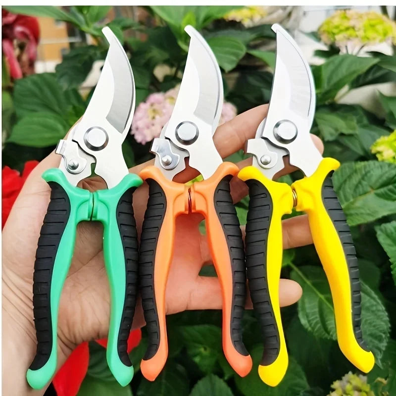 Sharp Garden Pruning Shears Anti-slip Handle Professional Hand Pruners For Fruit Trees Flowers Bushes Household Gardening Tools