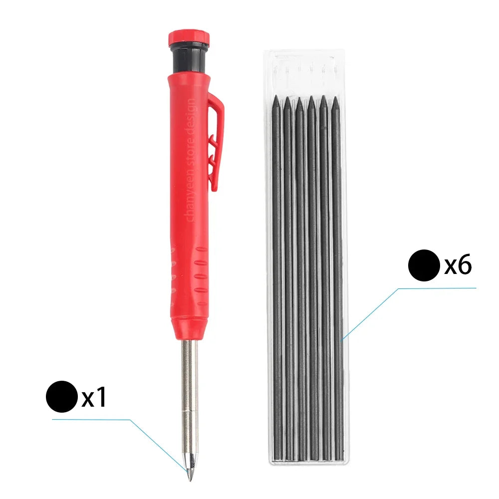 3-Color Carpenter Pencil Set with Sharpener & Refills - image 28