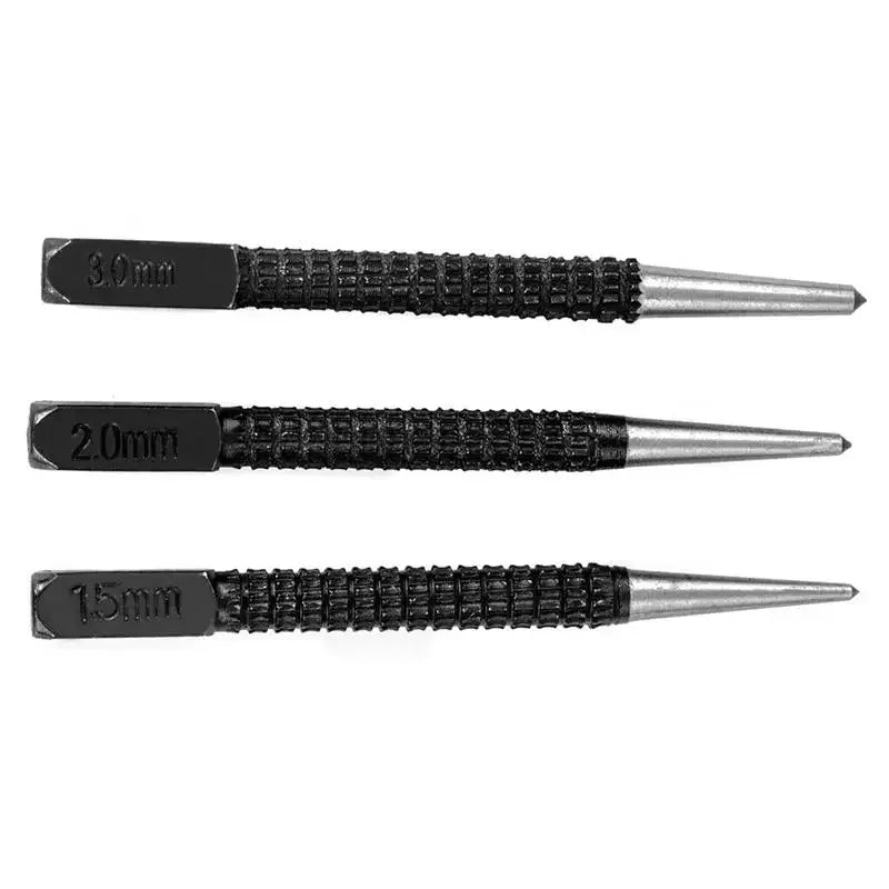Center Punch Set 3-Piece, Non-Slip High Carbon Steel for Metal/Wood - image 6