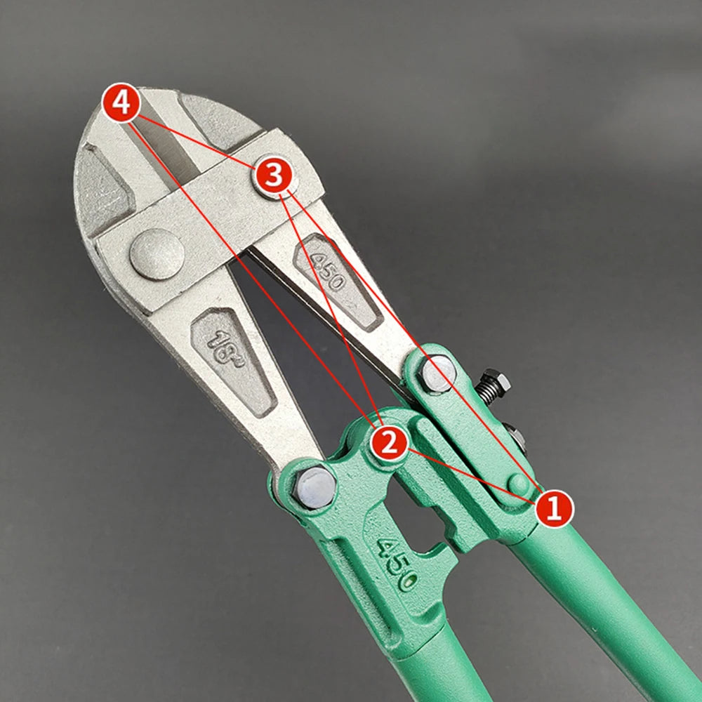 Heavy-Duty Bolt Wire and Cable Cutters Forged Alloy Steel with Rubber Handles