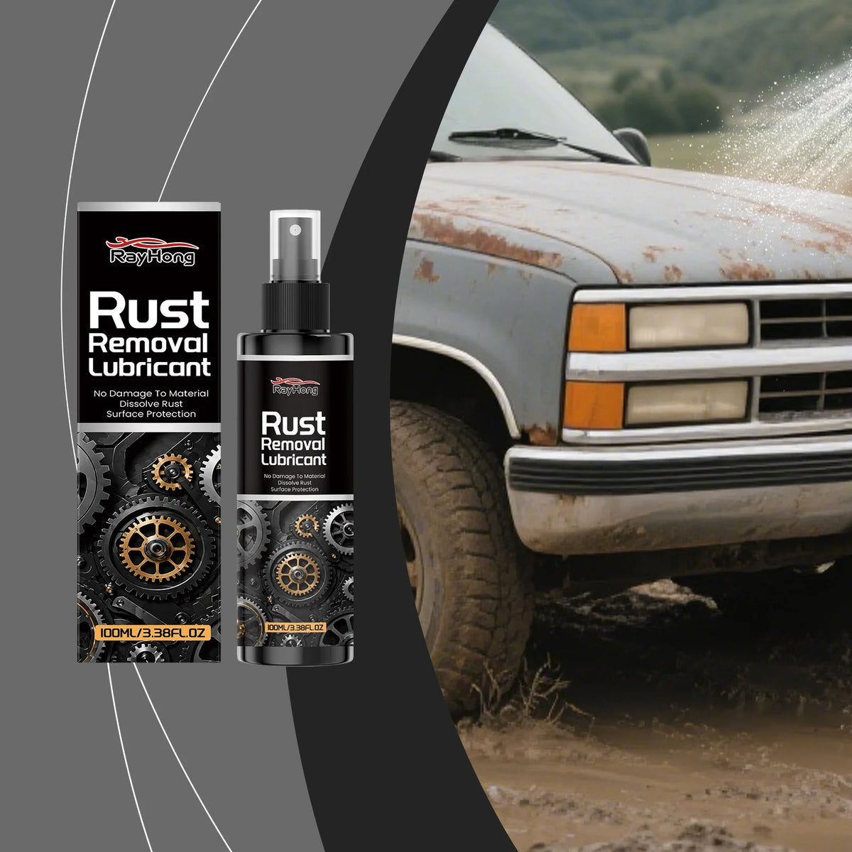 Rust Remover Spray for Car Wheels and Metal Surfaces, 100ml