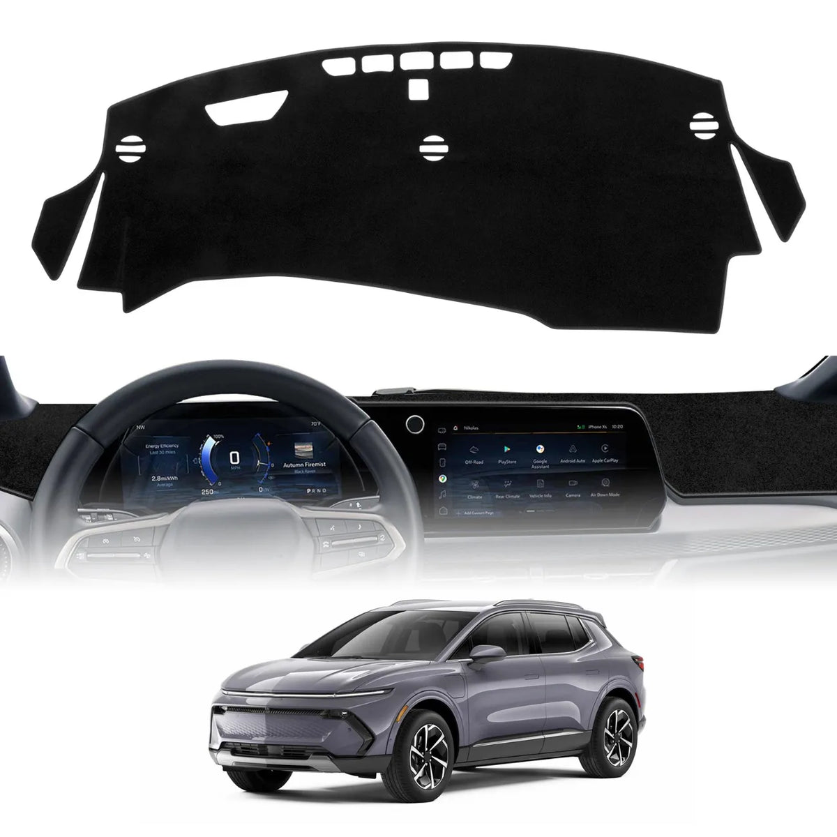 For Chevrolet Equinox EV 2024 2025 2026 Dashboard Cover Mat Sunshade Non-Slip Protector Dash Cover Dash Mat Interior Accessories