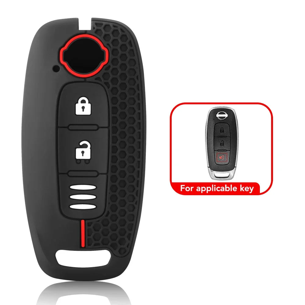 Keychain For Nissan Rouge Kicks Pathfinder J12 Ariya Altima Rogue Qashqai Bluebird Sylphy Remote Car Key Case Cover Accessories