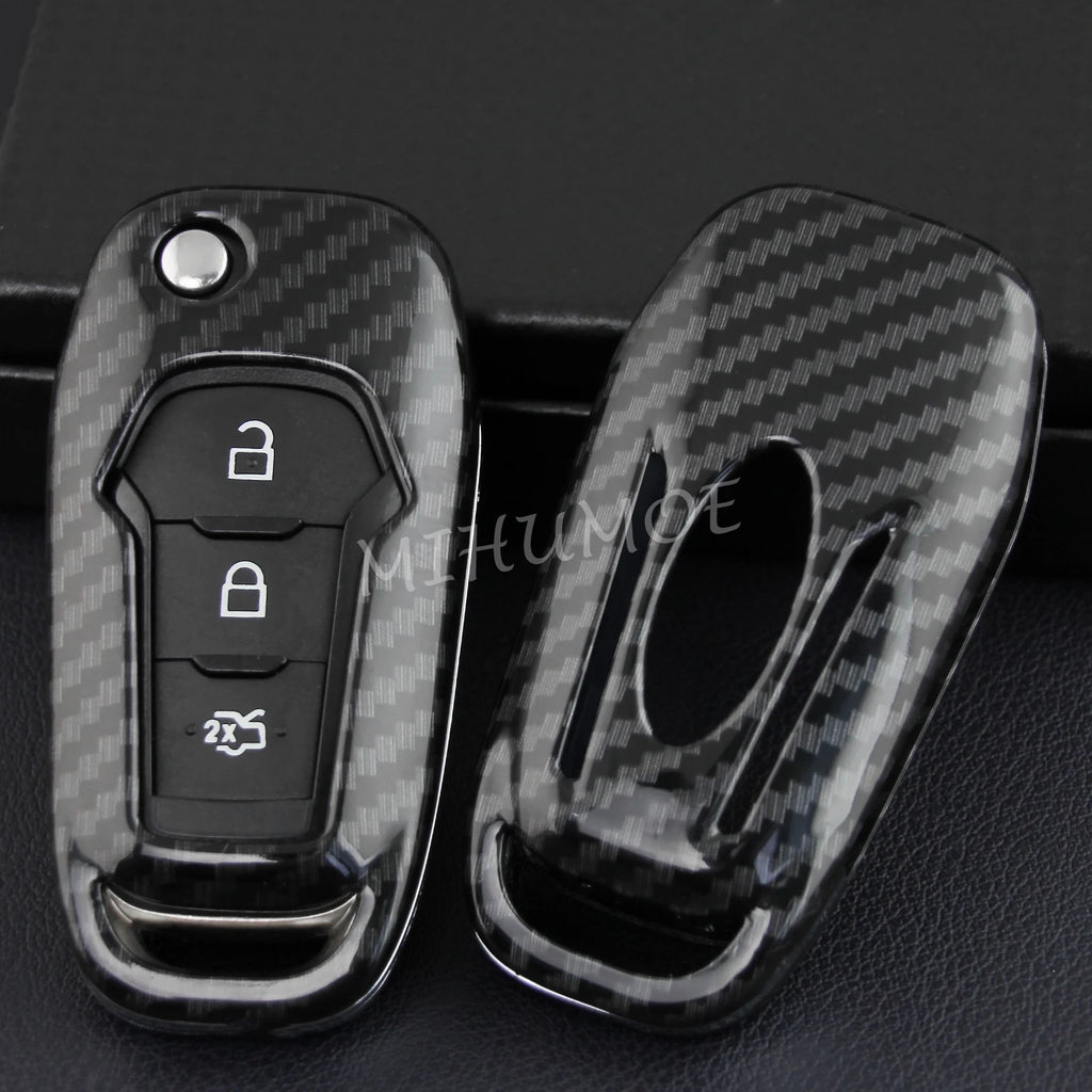 Carbon Fiber Ford Key Fob Cover for F-150 F-250 Ranger 2015-2025 - image 7