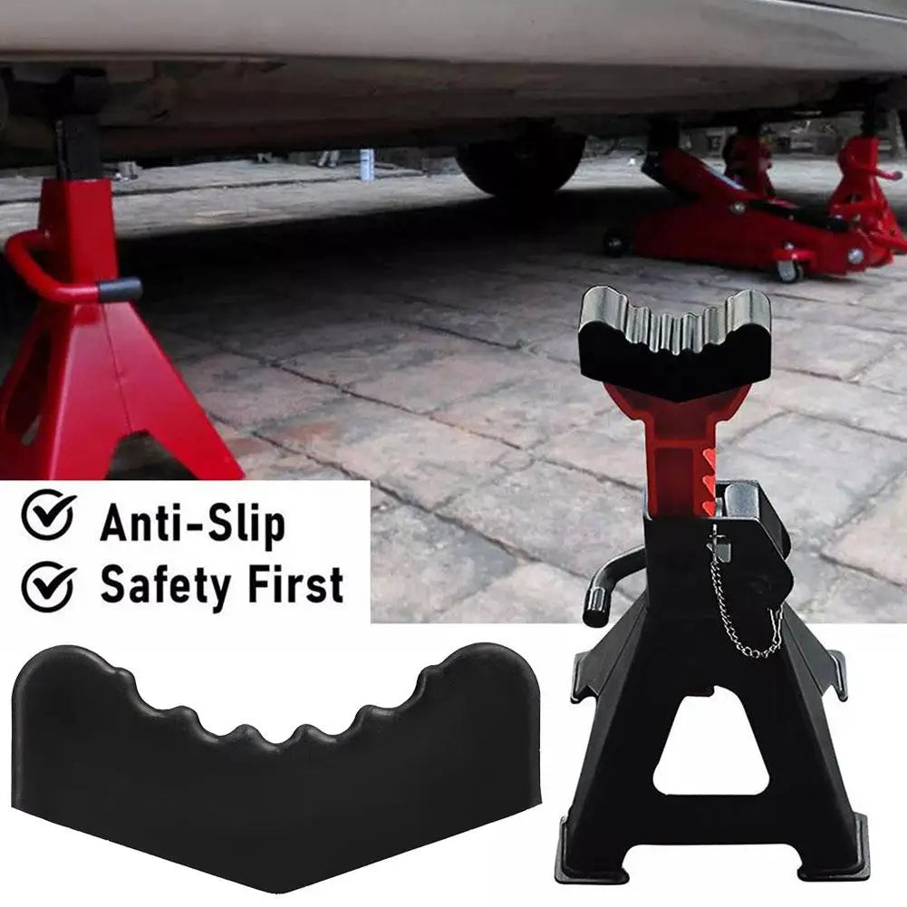 2pcs Rubber Jack Stand Pad Car Slotted Lift Jack Stand Rubber Pad Floor Adapter Frame Rail Pinch Lifting Repair Tools Universal