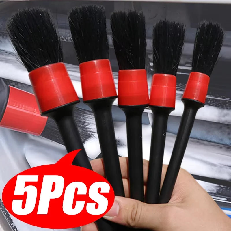 5-Piece Car Detailing Brush Set – Vents & Wheels