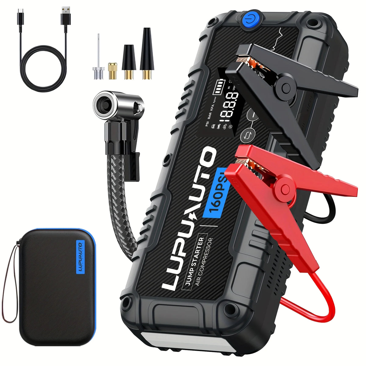 4-in-1 4000A Jump Starter with Tire Inflator & Power Bank - image 16