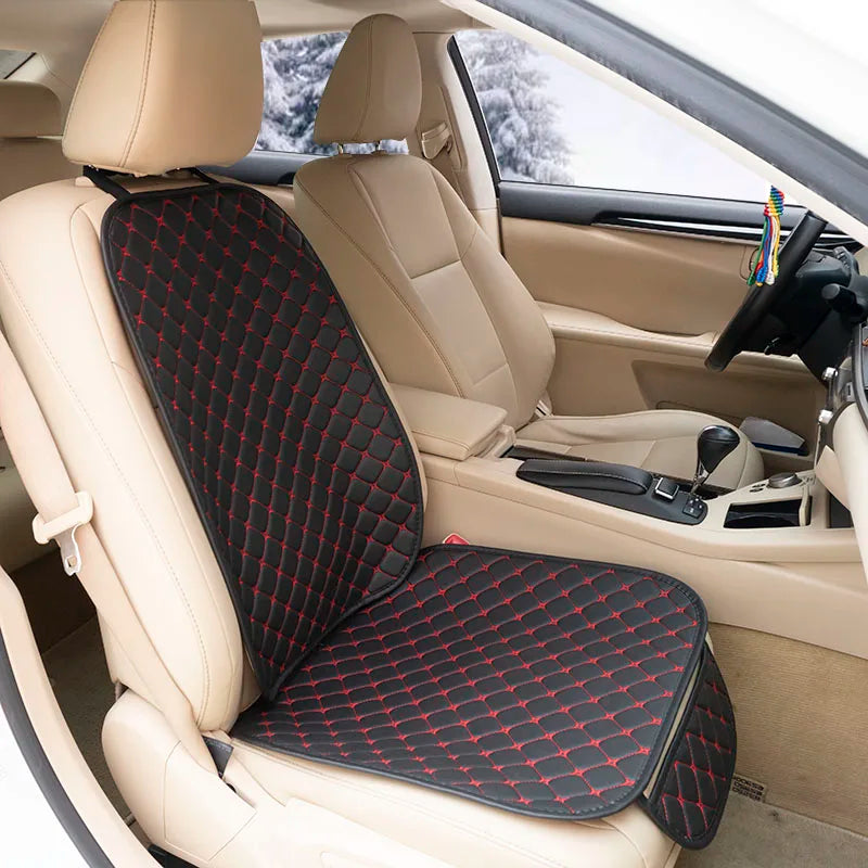 PU Leather Front or Rear Car Seat Cover with Contrast Line Trim