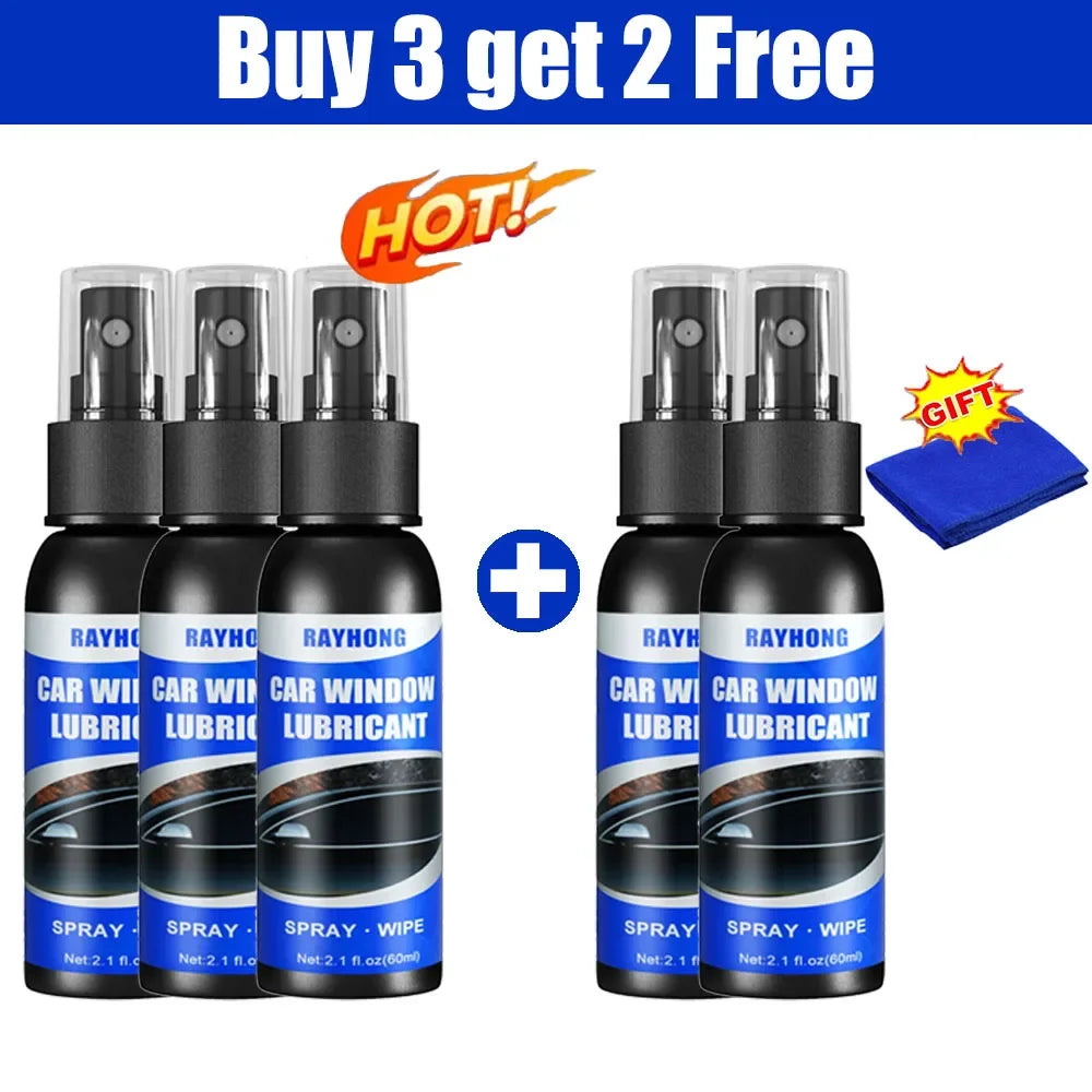 Car Rubber Seal and Window Lubricant, 60ml with Cloth