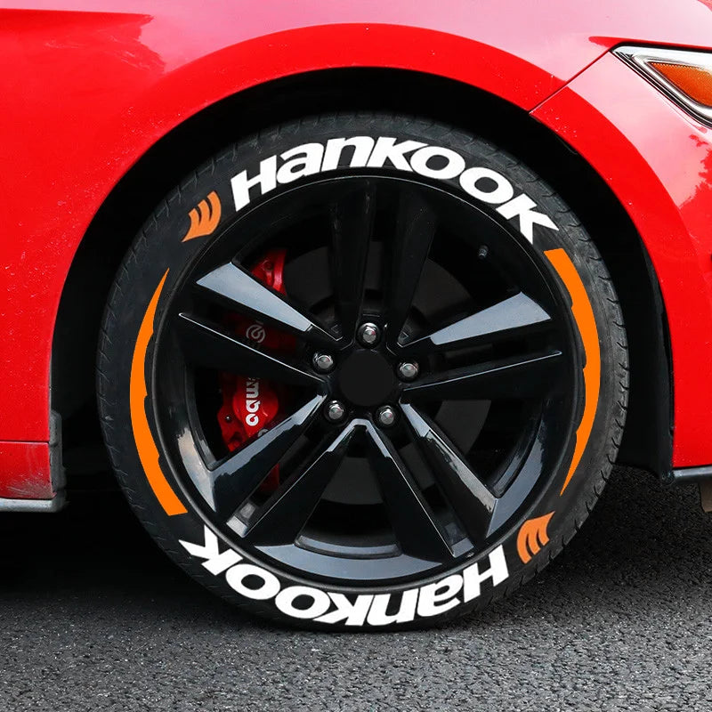 Permanent 3D Rubber Tire Lettering Stickers for 15-24 Inch Wheels
