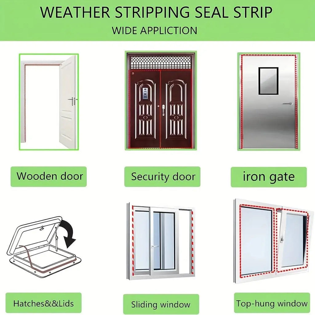 Waterproof Rubber Weather Stripping for Doors & Windows