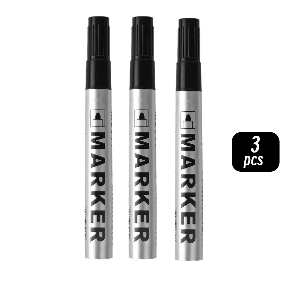Permanent Paint Marker Pen, Waterproof Black, Quick-Drying for Tires