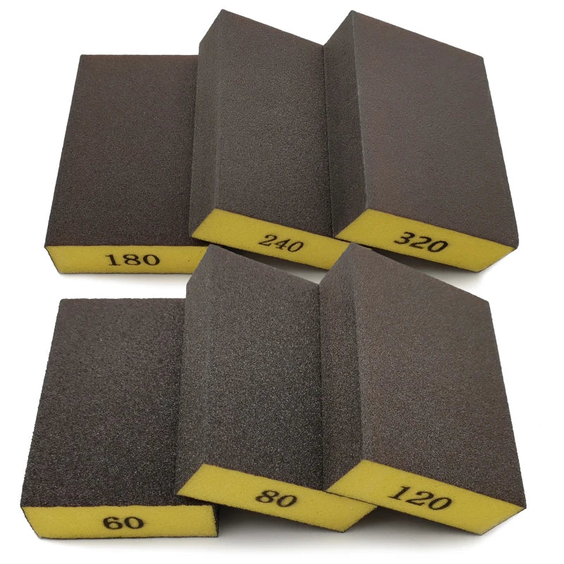 6-Piece Sanding Sponge Block Set – 60 to 320 Grit