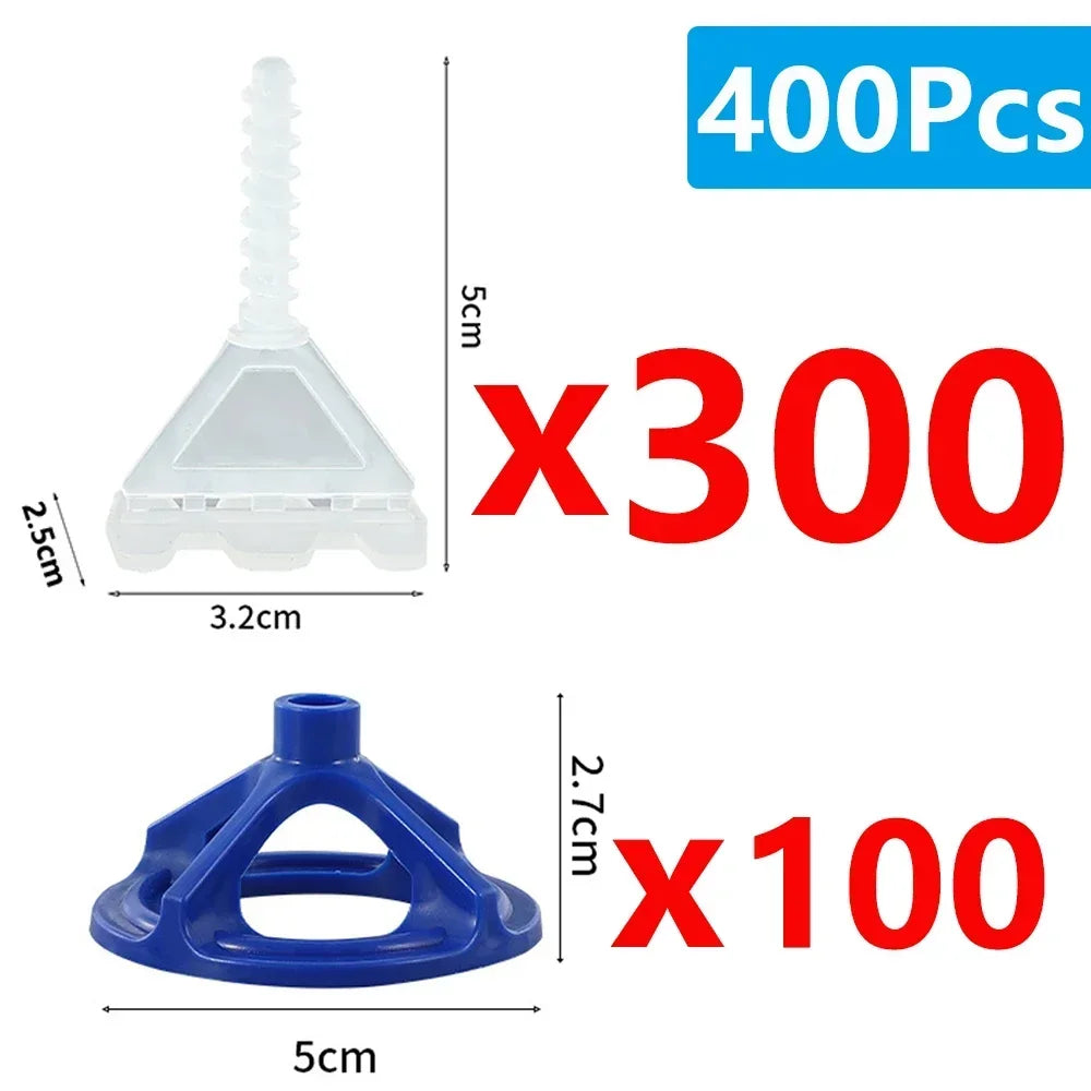 Spiral Tile Leveling System Clips & Wedges for Wall and Floor, 50-600 Pcs