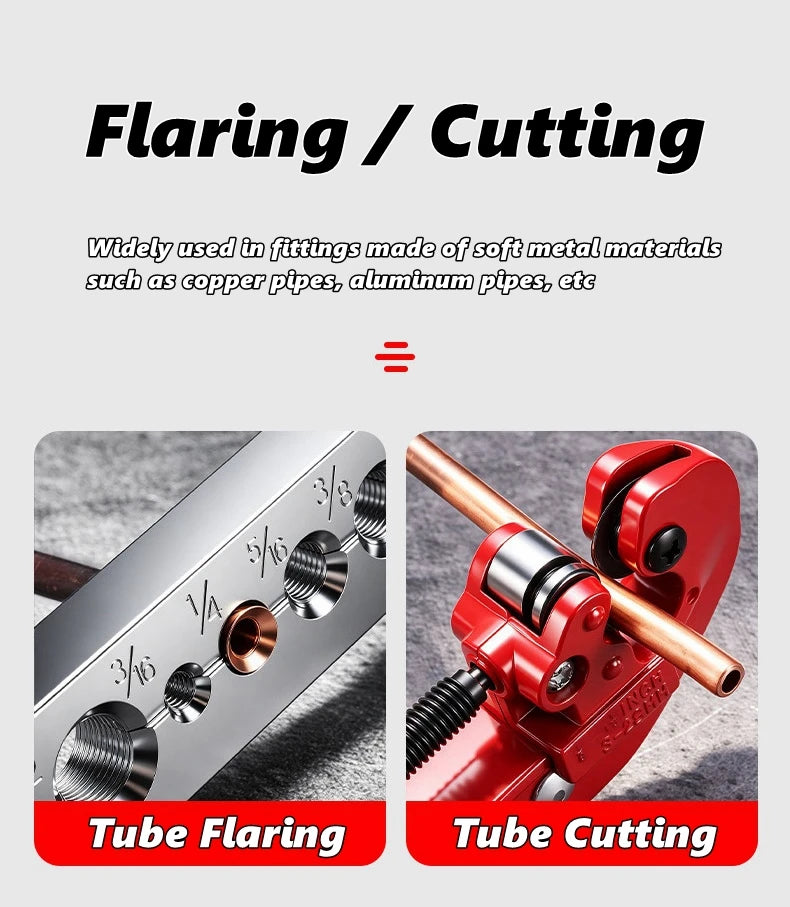 Copper Pipe Flaring Tool Kit – Double & Single Flaring with Cutter - image 8