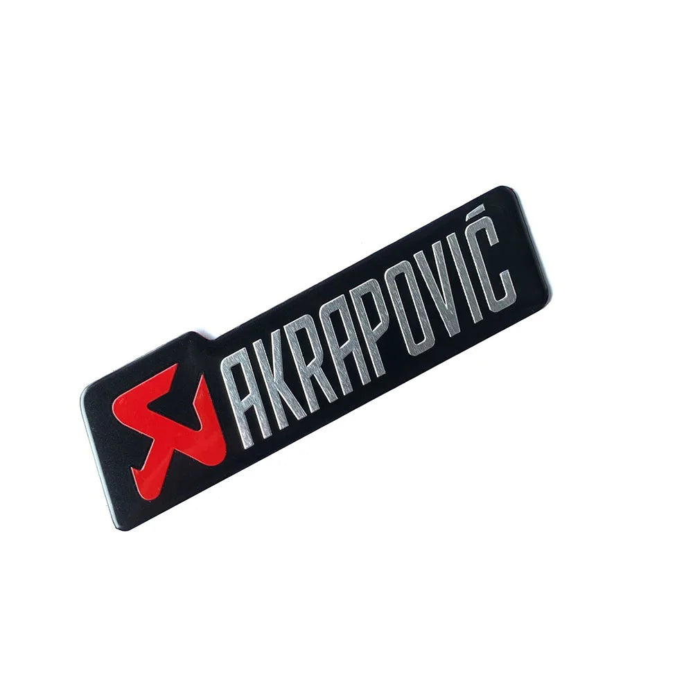 Metal Motorcycle Exhaust Pipe Label Sticker with Lettering Design