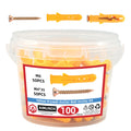 100-Piece Drywall Anchors & Screws Kit – 1/4 x 1-1/2 Inch