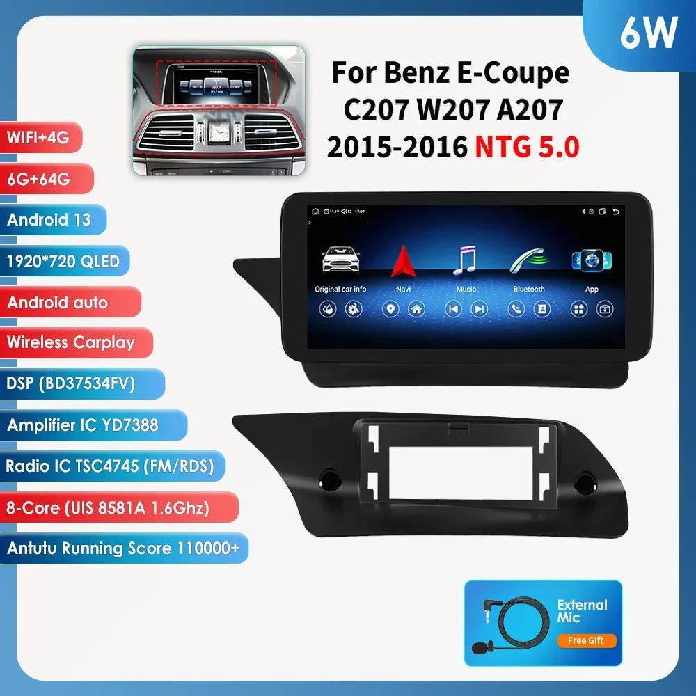 Android 13 Car Stereo for Mercedes-Benz E-Class C207 W207 A207 10.25 - image 7