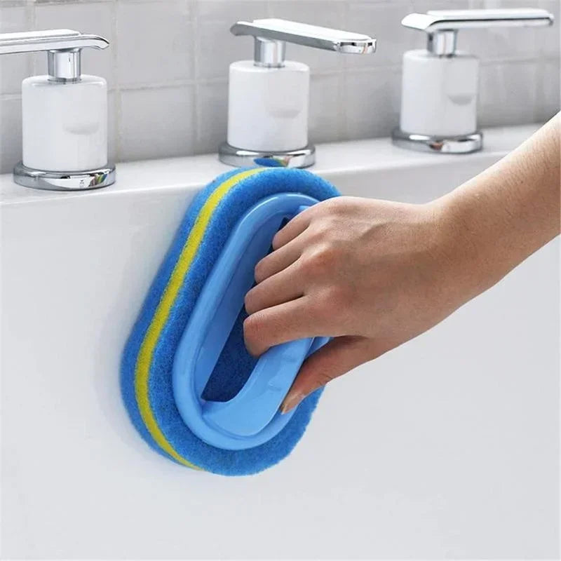 Sponge Scrub Brush with Handle – Bathtub & Tile Cleaner