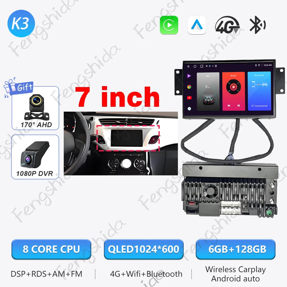 7-Inch Android Car Radio with GPS for Citroen C3 DS3 2010-2016 - image 13