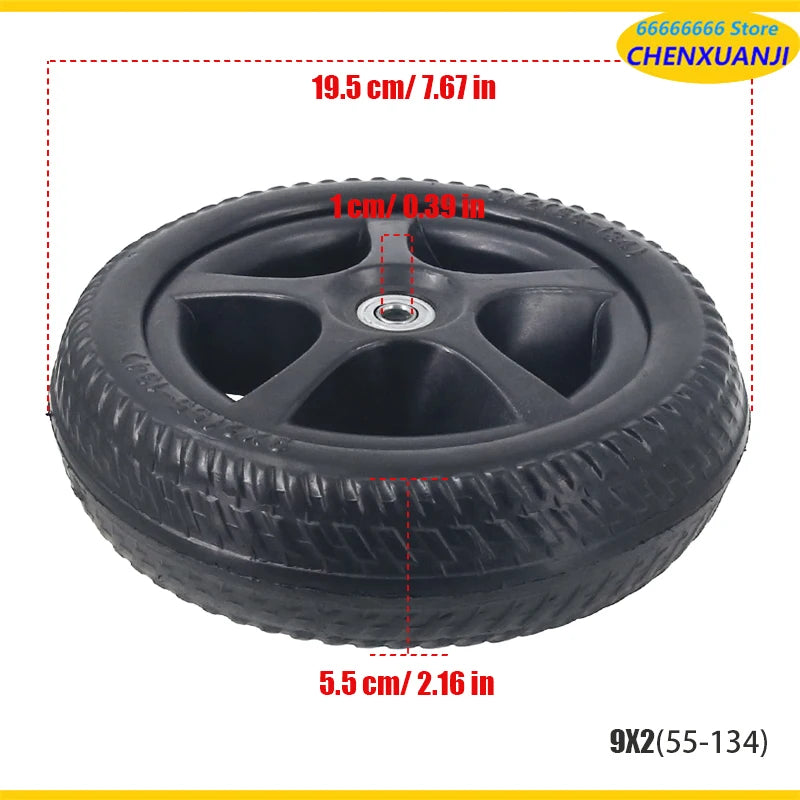 Electric Scooter 9X2 55-134 Rear Wheel Assembly Anti Slip Rubber Shockproof Explosion Proof Scooter Rear Tire Replacement Parts