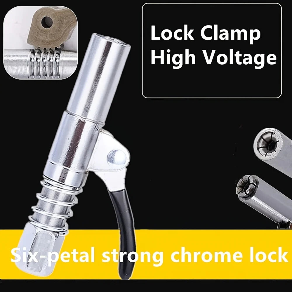Grease Gun Coupler Grease Gun Fittings Quick Lock and Release Lube Heavy Grease Gun Nozzle Tips Compatible with Grease Guns