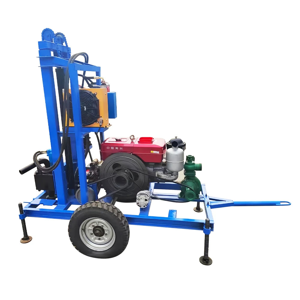 120m Portable Hydraulic Water Well Drilling Rig, Diesel Powered - view 6