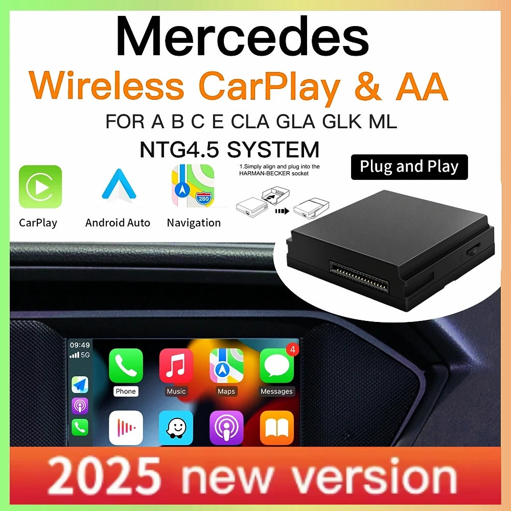Wireless CarPlay Android Auto for Mercedes-Benz NTG 4.5 Becker
