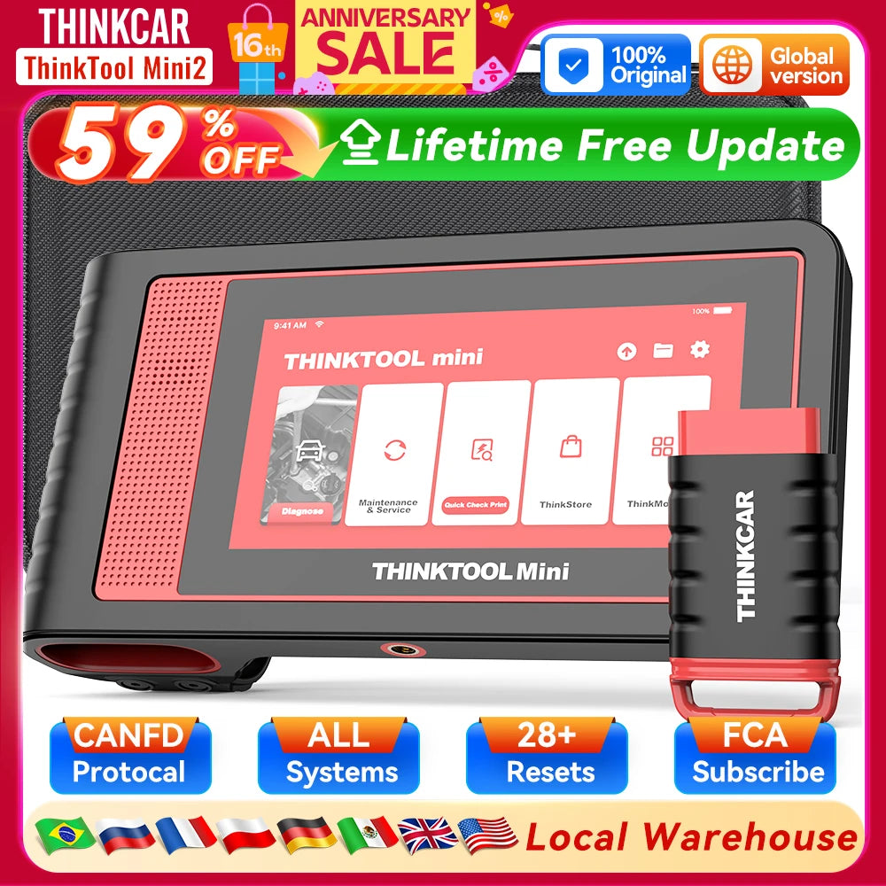 THINKTOOL Mini 2 OBD2 Scanner - Full System Diagnostic Tool