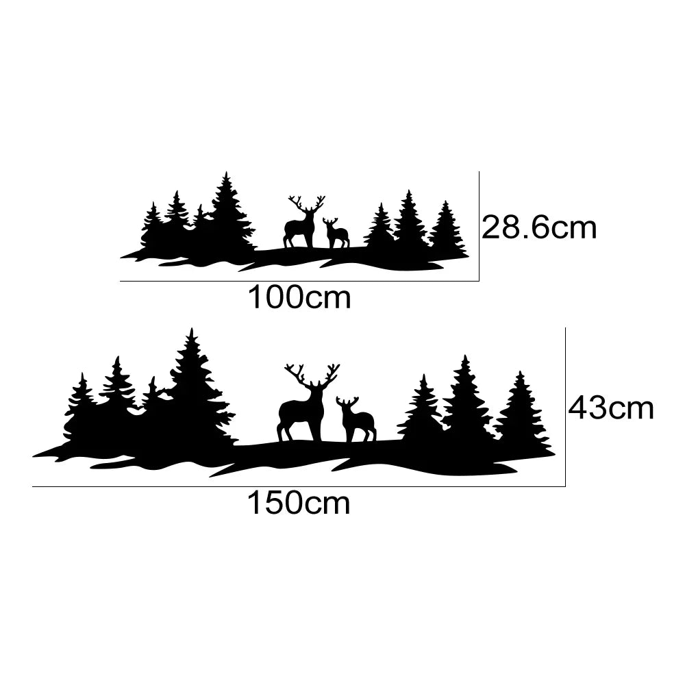 Hunting Deer and Trees Tailgate Decal for Trucks and SUVs