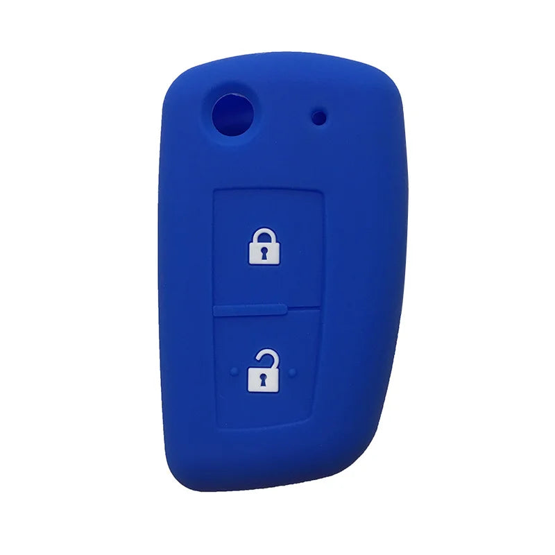 Silicone 2-Button Flip Key Cover for Nissan Qashqai J11, X-Trail & More