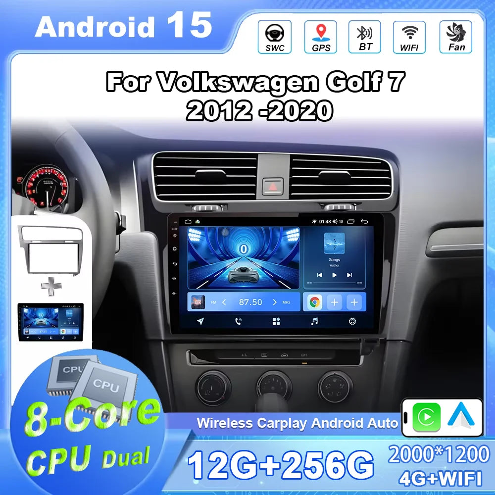 Volkswagen Golf 7 Android Stereo with GPS & CarPlay