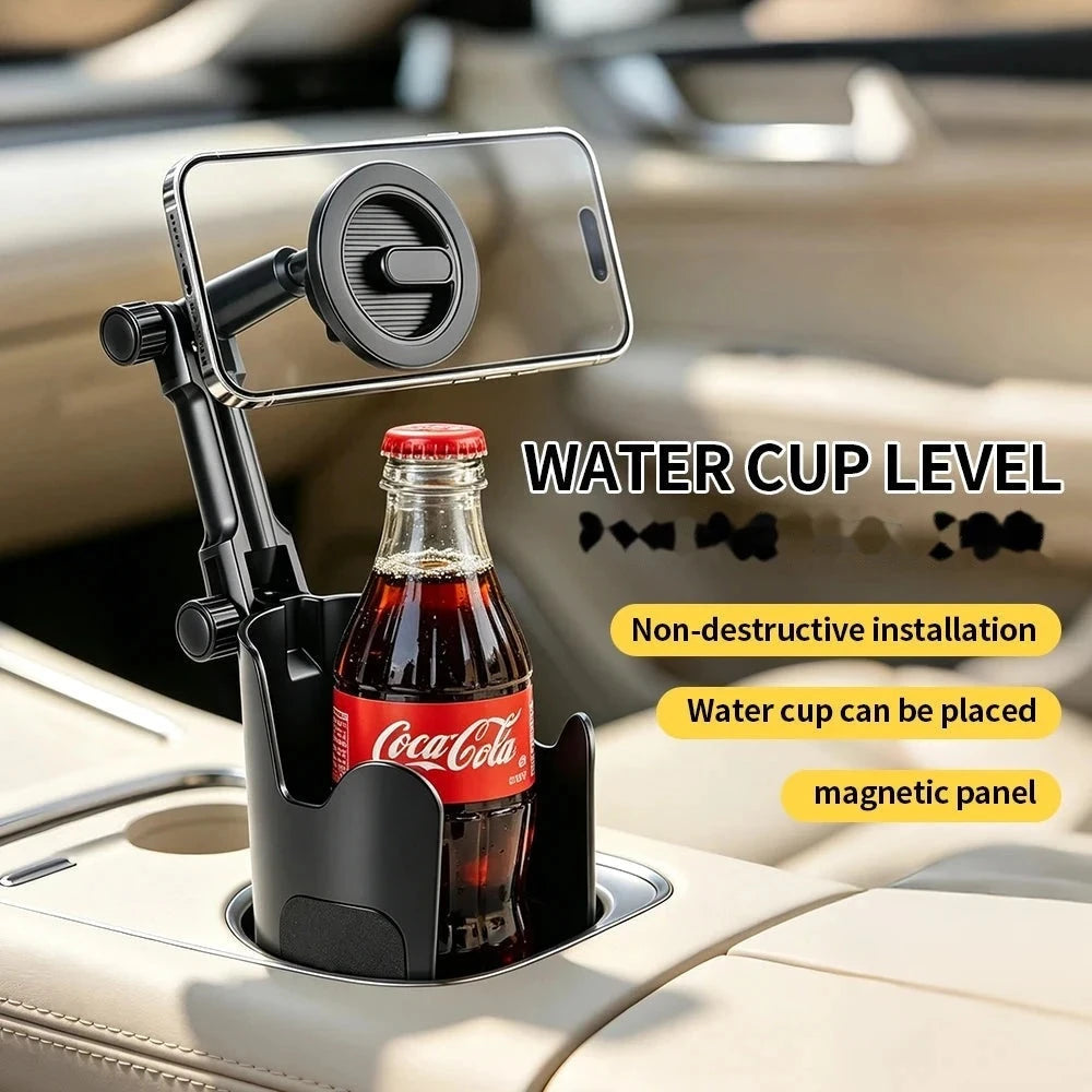 Magnetic Cup Holder Car Phone Mount – 360° Rotatable