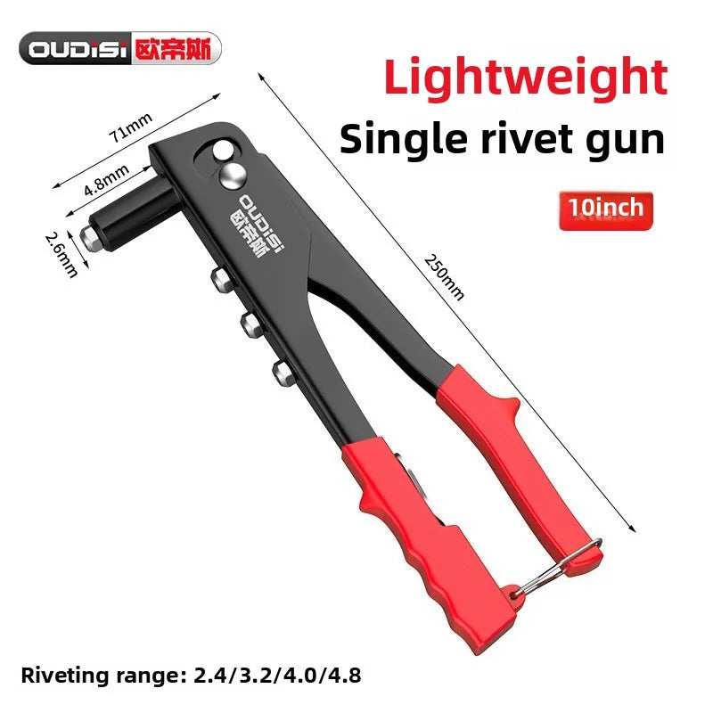 Professional Heavy Duty Rivet Gun Tool Kit with 100Pcs Rivets for Furniture Trailer Boat
