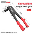 Professional Heavy Duty Rivet Gun Tool Kit with 100Pcs Rivets for Furniture Trailer Boat