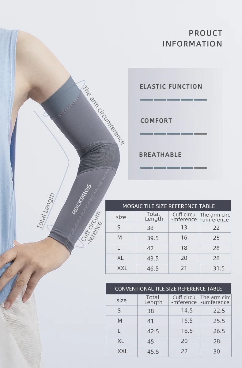 ROCKBROS Ice Fabric UV400 Arm Sleeves for Sports - image 6