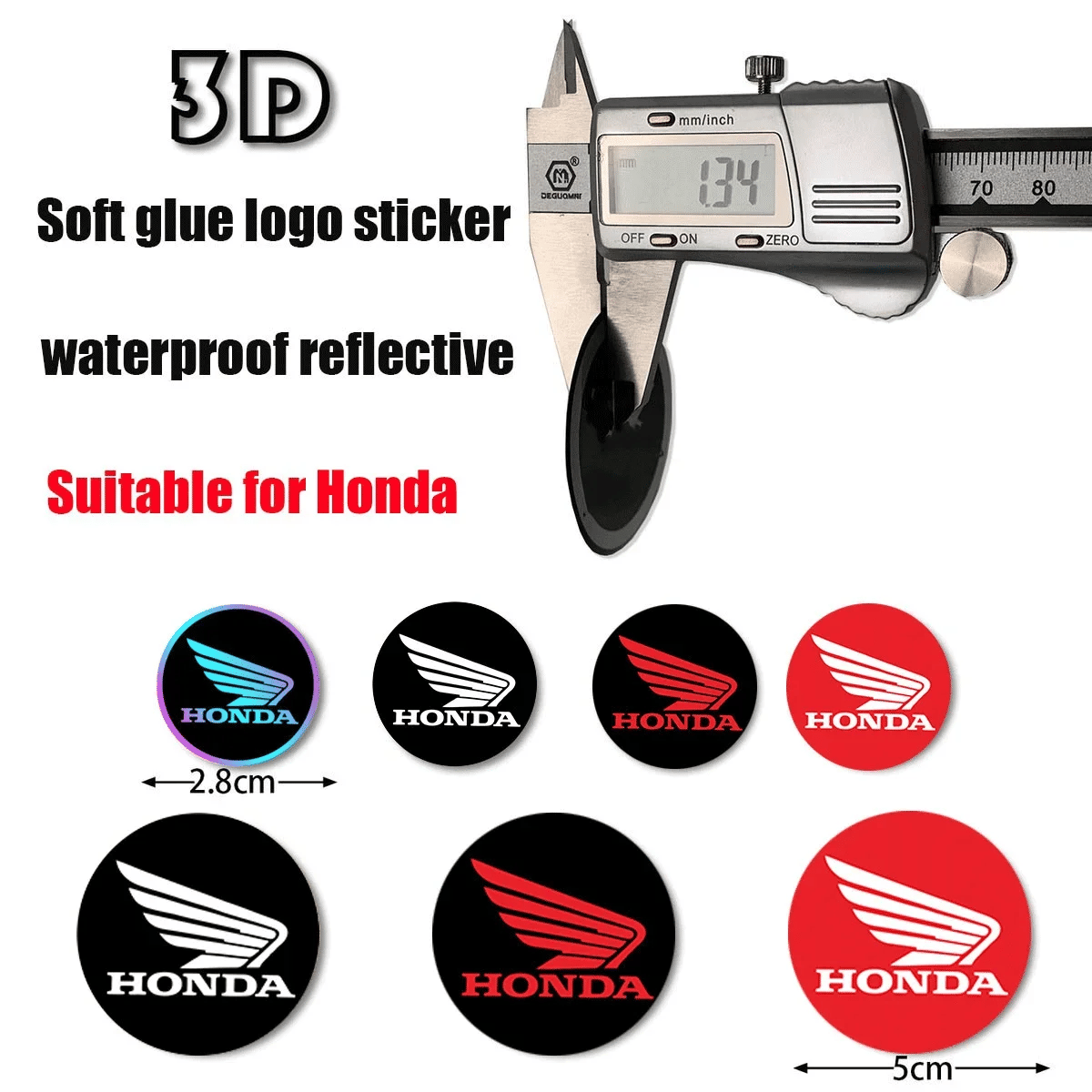 Universal 3D Reflective Wing Decals for Car and Motorcycle - view 4